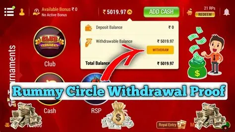 How much can you withdraw from rummy?