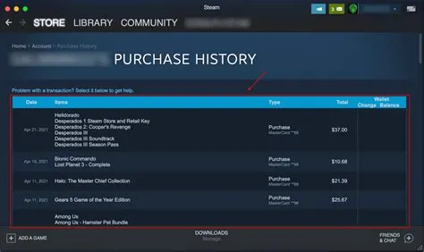 Where is steam purchase id?