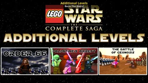 How do levels work in lego star wars?