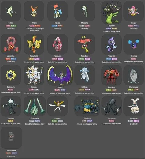 Are pokemon legendaries shiny locked?