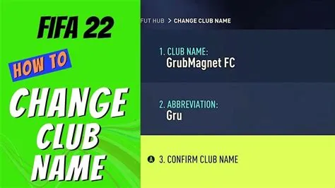 Can you only change club name once in fifa 22?