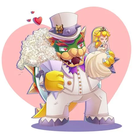 Is princess peach bowsers wife?