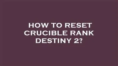 Why reset crucible rank?