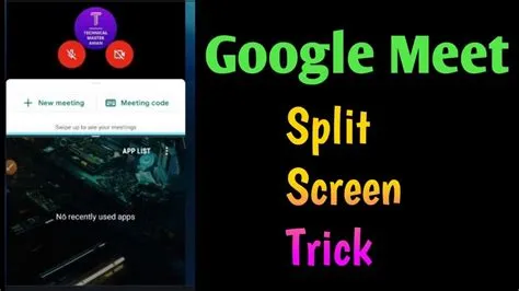 What is the trick to split-screen?