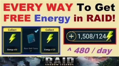 What is the max energy in raid?