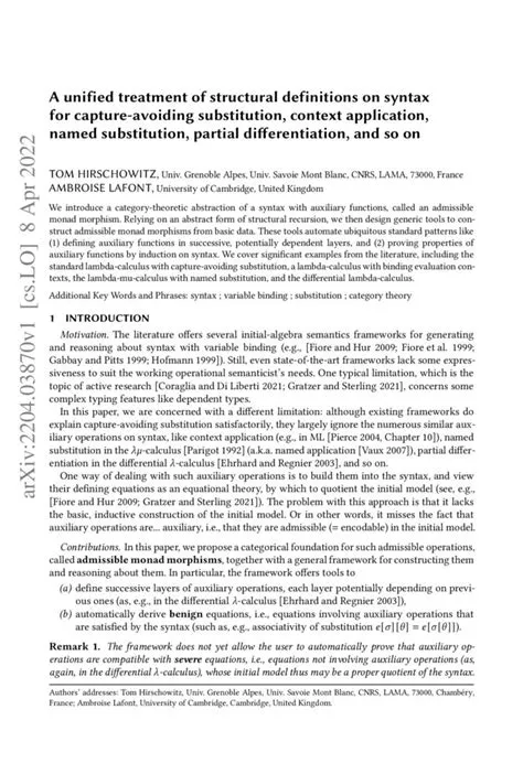 What is capture avoiding substitution?