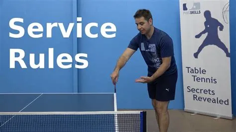 What are 3 rules of serving in table tennis?