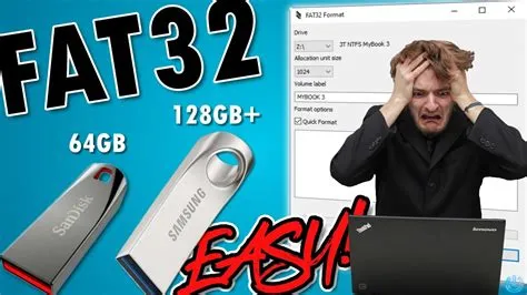 Is 128gb too big for fat32?