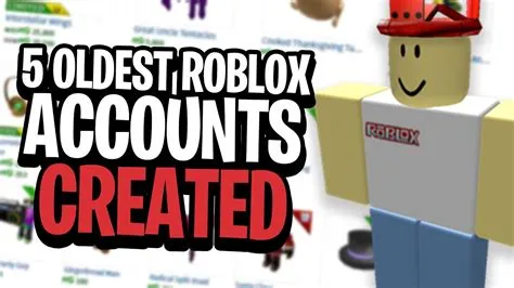 Whats the oldest account on roblox?