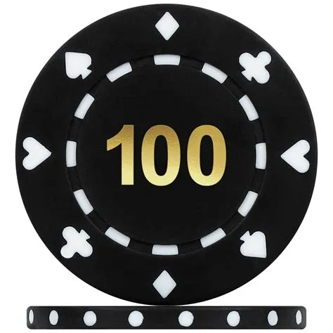 How much is 100 poker chips?