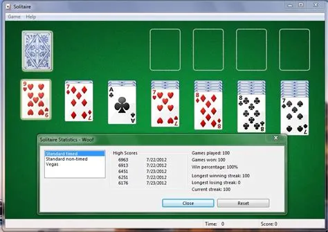 What is a good percentage of wins in solitaire?