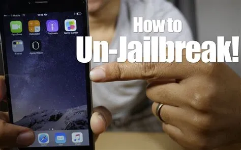 Is it possible to unjailbreak an iphone?