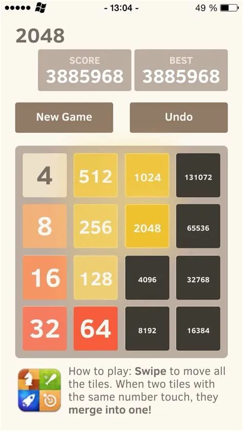 What is the highest number in 2048 game?