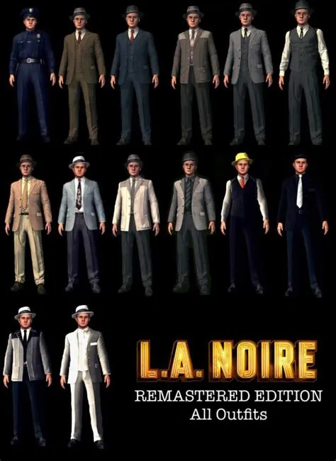 Do outfits do anything in l.a. noire?