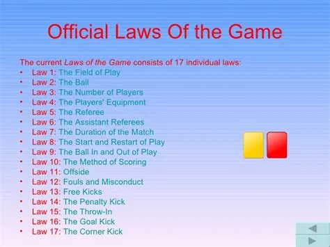 What is law 14 of football?