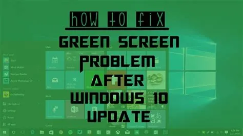 Can green screen be fixed?