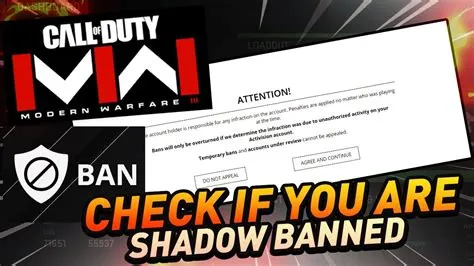 How do i know if i am shadow banned warzone?