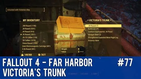 How do you open victorias trunk in fallout 4?