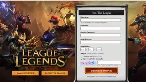 How do i create a new league account?