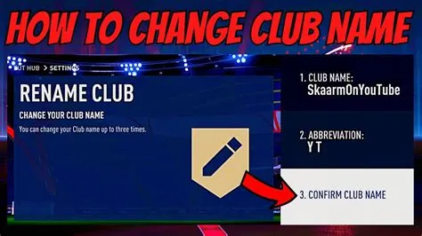 Can you change player names in create a club fifa 23?