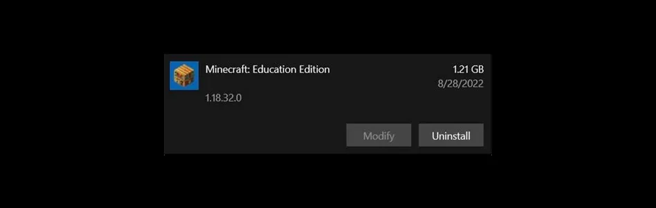 Can i uninstall minecraft education edition?