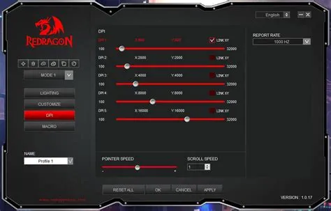 How much sensitivity is 1600 dpi?