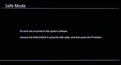Can you reset ps4 in safe mode?