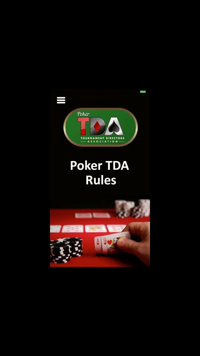 What does tda mean in poker?