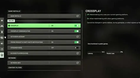 Why cant i turn off crossplay on cod?