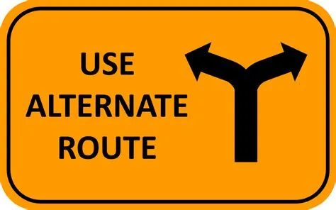 What is the difference between alternative and alternate route?