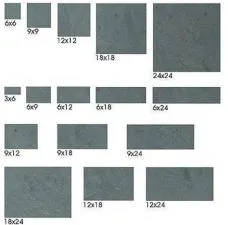 What are standard slate sizes?