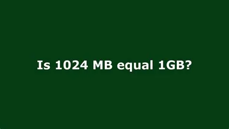 Is 1024 kb is equal to 1gb?