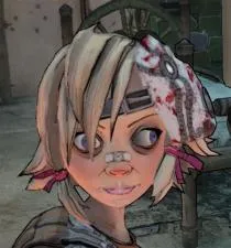 Does tiny tina have a lazy eye?