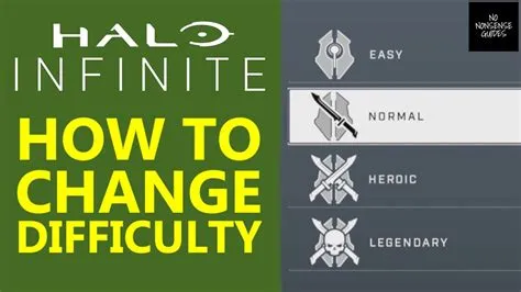 Can i change the difficulty in halo infinite?