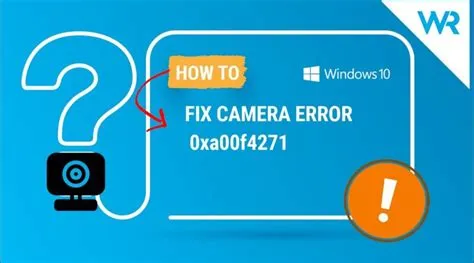 What is error code 0xa00f4271?