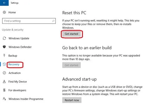 What does restore default settings mean?