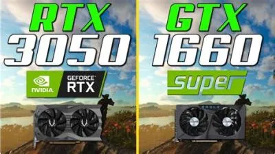 What is better gtx 1660 ti or rtx 3050?