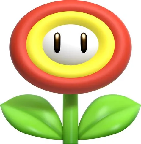 Does mario eat fire flowers?