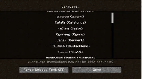 What language is spoken in minecraft?