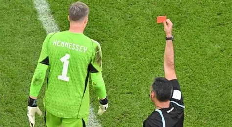 What happens if the goalkeeper gets a red card?