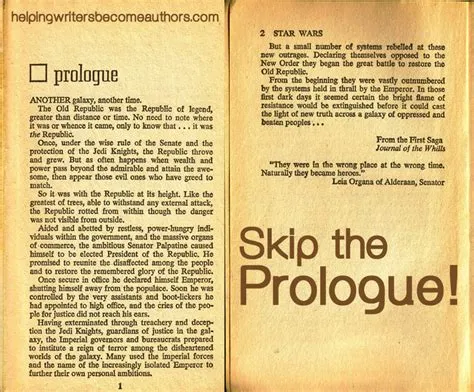 Should i skip prologues?