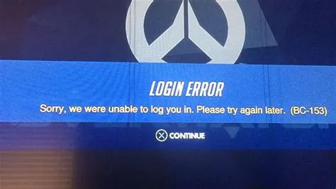 What is login error 153 overwatch 2?