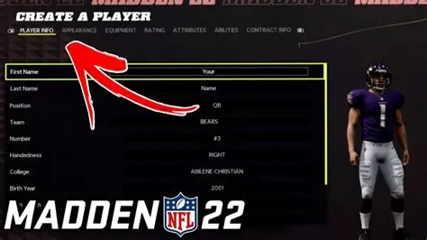 What are the player options in madden 22?