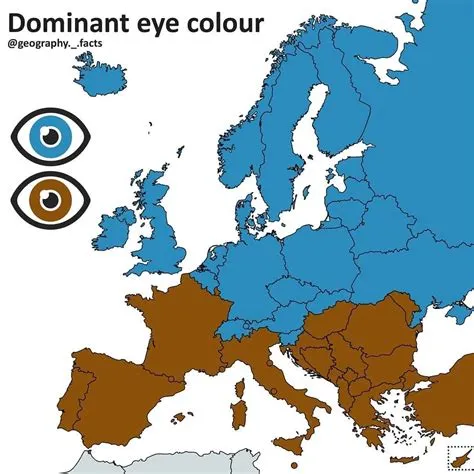 What is the most common eye color in europe?