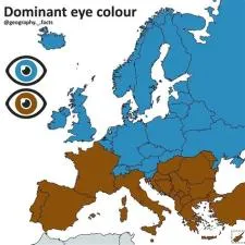 What is the most common eye color in europe?