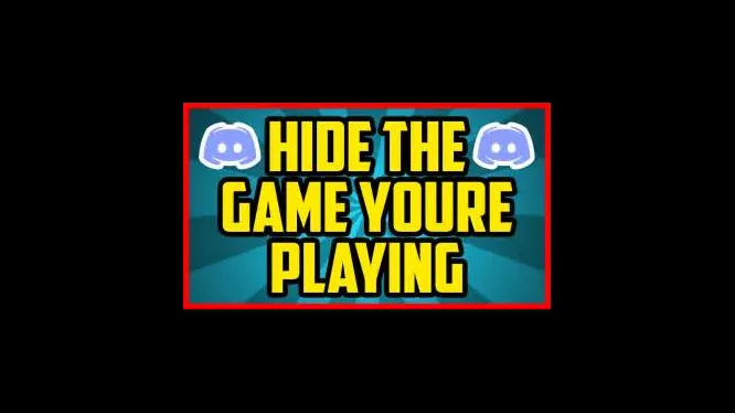 How do you hide what game youre playing on discord?