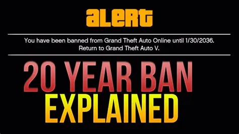 How long is gta 5 ban?