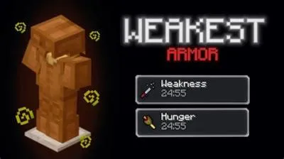 What is the weakest armor piece in minecraft?