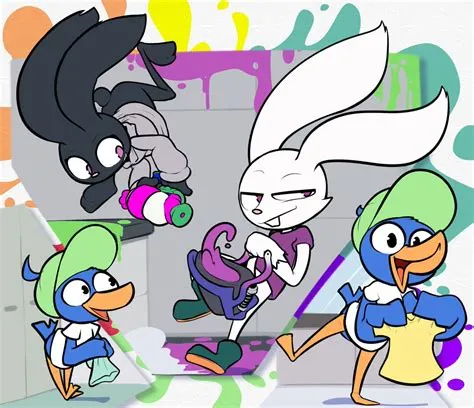 Was splatoon originally rabbits?