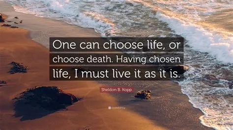 Why does cole choose life over death?